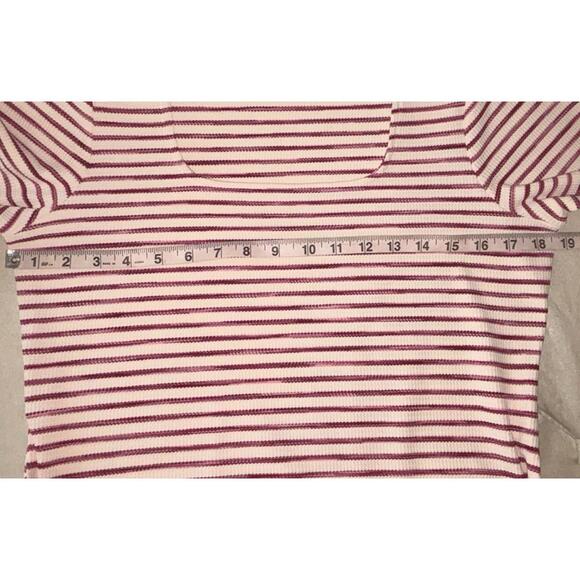 Express Textured Waffle Striped Scoop Neck Wrap Dress Size Large New - Picture 6 of 11